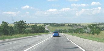 Дорога перед Васильевкой. Фото из Google Earth