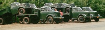 Перегон новеньких ГАЗ-51А с завода. 1964г