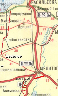 Объезд Мелитополя с западной стороны