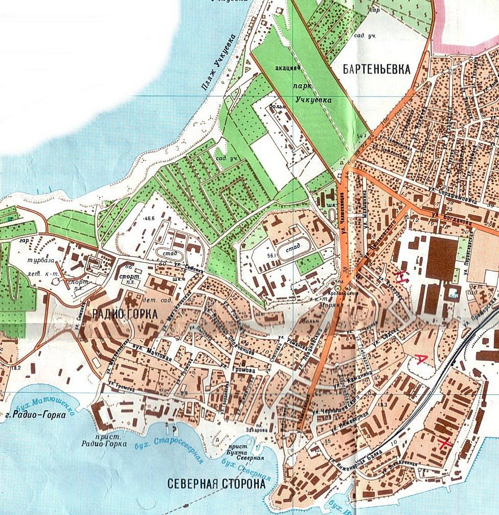 Севастополь карта с улицами и номерами домов